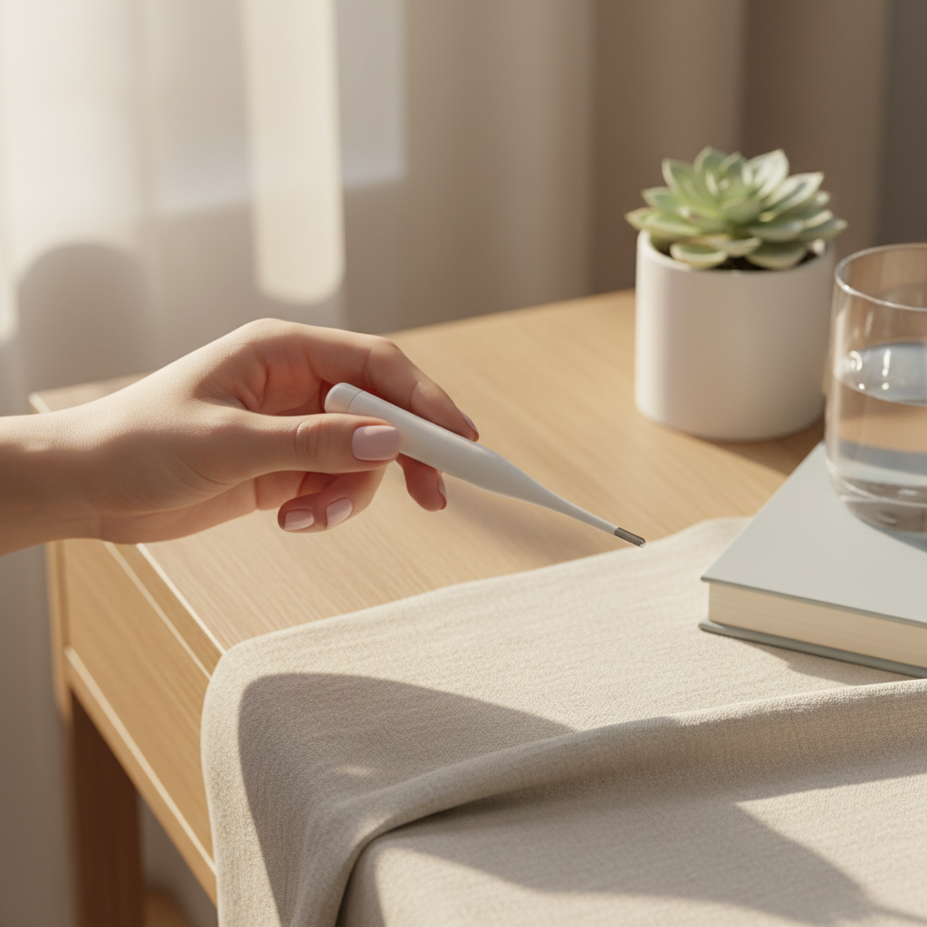 Rituel matinal avec thermomètre basal